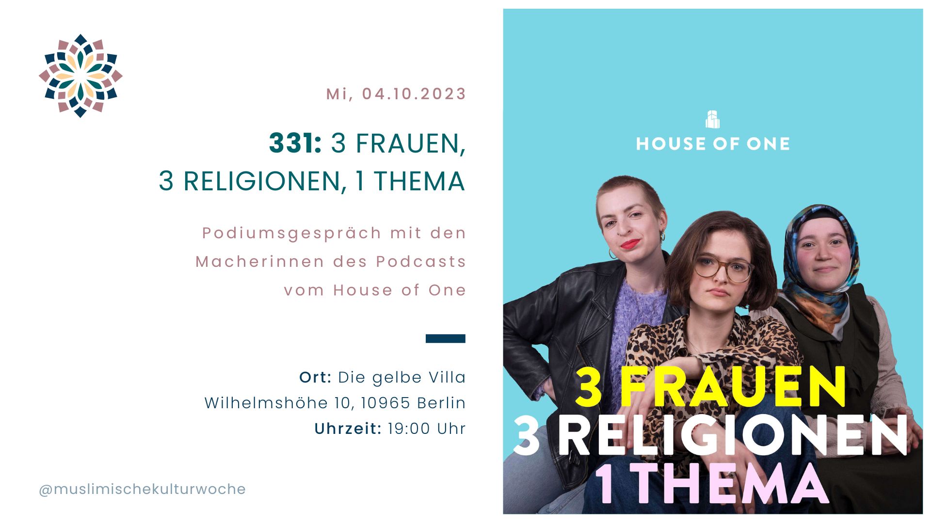 3 Frauen, 3 Religionen, 1 Thema